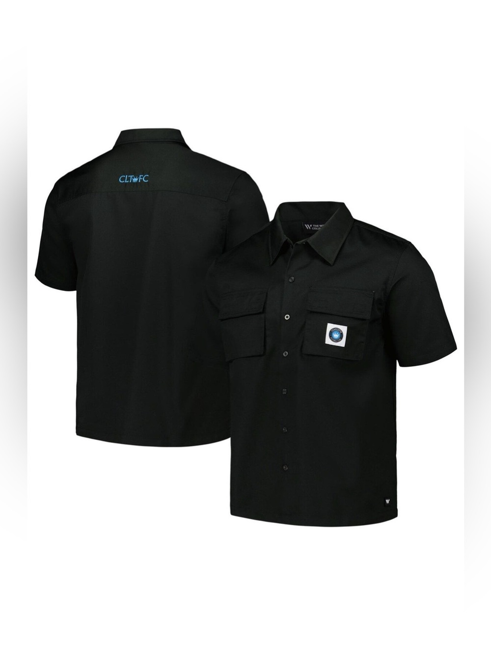 🆕 The Wild Collective Charlotte FC Utility Button-Up Shirt NWT Men’s Large Black